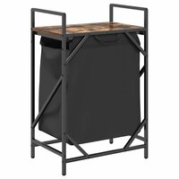 Wasmand 1 vak met plank gerookt eikenkleurig 8