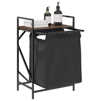 Wasmand 1 vak met plank bruin eikenkleurig 4