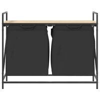 Wasmand 2 vakken met plank sonoma eikenkleurig 6