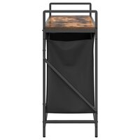 Wasmand 2 vakken met plank gerookt eikenkleurig 7