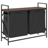 Wasmand 2 vakken met plank bruin eikenkleurig 2