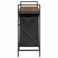 Wasmand 2 vakken met plank bruin eikenkleurig 7