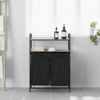 Wasmand 2 vakken met planken sonoma eikenkleurig 3