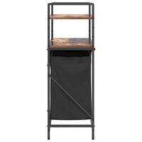 Wasmand 2 vakken met planken gerookt eikenkleurig 7