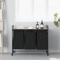 Wasmand 3 vakken met planken sonoma eikenkleurig 3