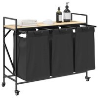 Wasmand 3 vakken met planken sonoma eikenkleurig 4