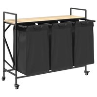 Wasmand 3 vakken met planken sonoma eikenkleurig 5