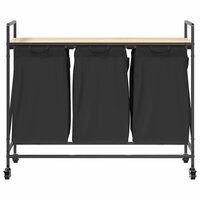 Wasmand 3 vakken met planken sonoma eikenkleurig 6