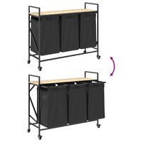 Wasmand 3 vakken met planken sonoma eikenkleurig 9