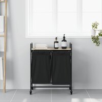 Wasmand 2 vakken met planken sonoma eikenkleurig 3