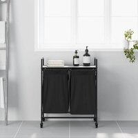 Wasmand 2 vakken met planken grijs sonoma eiken 3