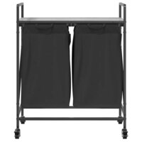 Wasmand 2 vakken met planken grijs sonoma eiken 6