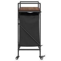 Wasmand 2 vakken met planken bruin eikenkleurig 7