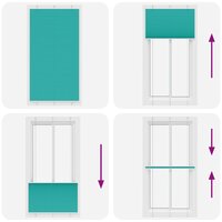 Pliss&eacute; rolgordijn 110x200cm stofbreedte 109,4cm petrol groen 5