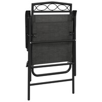 Tuinstoelen 2 st inklapbaar staal en textileen gem&ecirc;leerd grijs 8