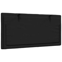 Hoofdbordkussen 100 cm stof zwart 6