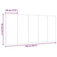 Hoofdbordkussen 100 cm stof zwart 9