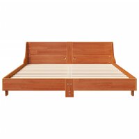 Bed met matras massief grenenhout wasbruin 140x190 cm 4