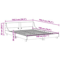 Bed met matras massief grenenhout wasbruin 140x190 cm 9