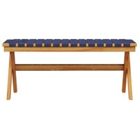 Tuinbank massief acaciahout en stof donkerblauw 3