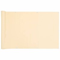 Balkonscherm 500x120 cm PVC cr&egrave;mekleurig 2