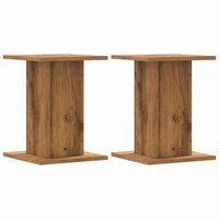 Plantenstandaards 2 st 30x30x40 cm hout artisanaal eiken 2