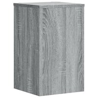 Plantenstandaards 2 st 30x30x50 cm bewerkt hout grijs sonoma 4