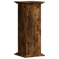 Plantenstandaard 33x33x80 cm bewerkt hout gerookt eikenkleurig 2