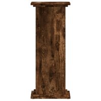 Plantenstandaard 33x33x80 cm bewerkt hout gerookt eikenkleurig 5