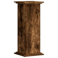Plantenstandaard 33x33x80 cm bewerkt hout gerookt eikenkleurig 6