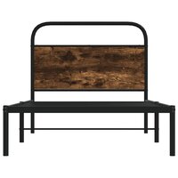 Bedframe zonder matras bewerkt hout gerookt eiken 100x200 cm 5