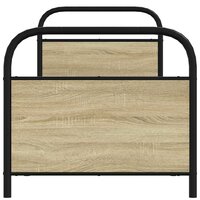 Bedframe zonder matras bewerkt hout sonoma eikenkleur 75x190 cm 4