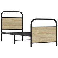Bedframe zonder matras bewerkt hout sonoma eikenkleur 75x190 cm 5