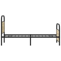 Bedframe zonder matras bewerkt hout sonoma eikenkleur 75x190 cm 6