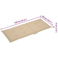 Schommelstoel met kussen bamboe 9