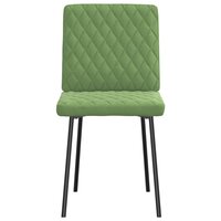 Eetkamerstoelen 2 st fluweel lichtgroen 4