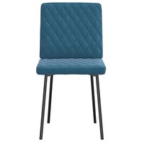 Eetkamerstoelen 2 st fluweel blauw 3