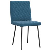 Eetkamerstoelen 2 st fluweel blauw 4