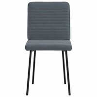 Eetkamerstoelen 2 st fluweel donkergrijs 4