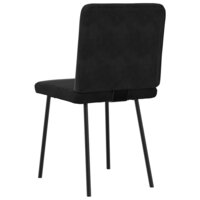 Eetkamerstoelen 2 st fluweel zwart 6