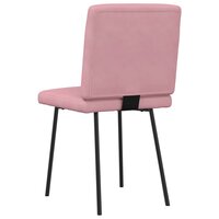Eetkamerstoelen 2 st fluweel roze 6