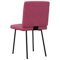 Eetkamerstoelen 2 st fluweel wijnrood 6
