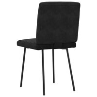 Eetkamerstoelen 2 st fluweel zwart 6