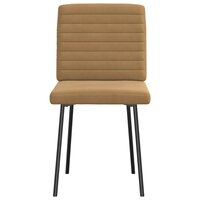 Eetkamerstoelen 2 st fluweel bruin 4