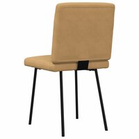 Eetkamerstoelen 2 st fluweel bruin 6