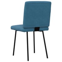 Eetkamerstoelen 2 st fluweel blauw 6