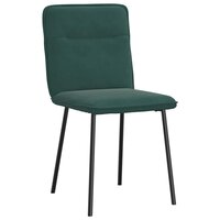Eetkamerstoelen 2 st fluweel donkergroen 3