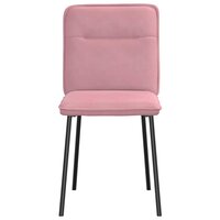 Eetkamerstoelen 2 st fluweel roze 4