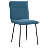 Eetkamerstoelen 2 st fluweel blauw 3