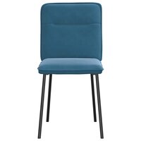 Eetkamerstoelen 2 st fluweel blauw 4